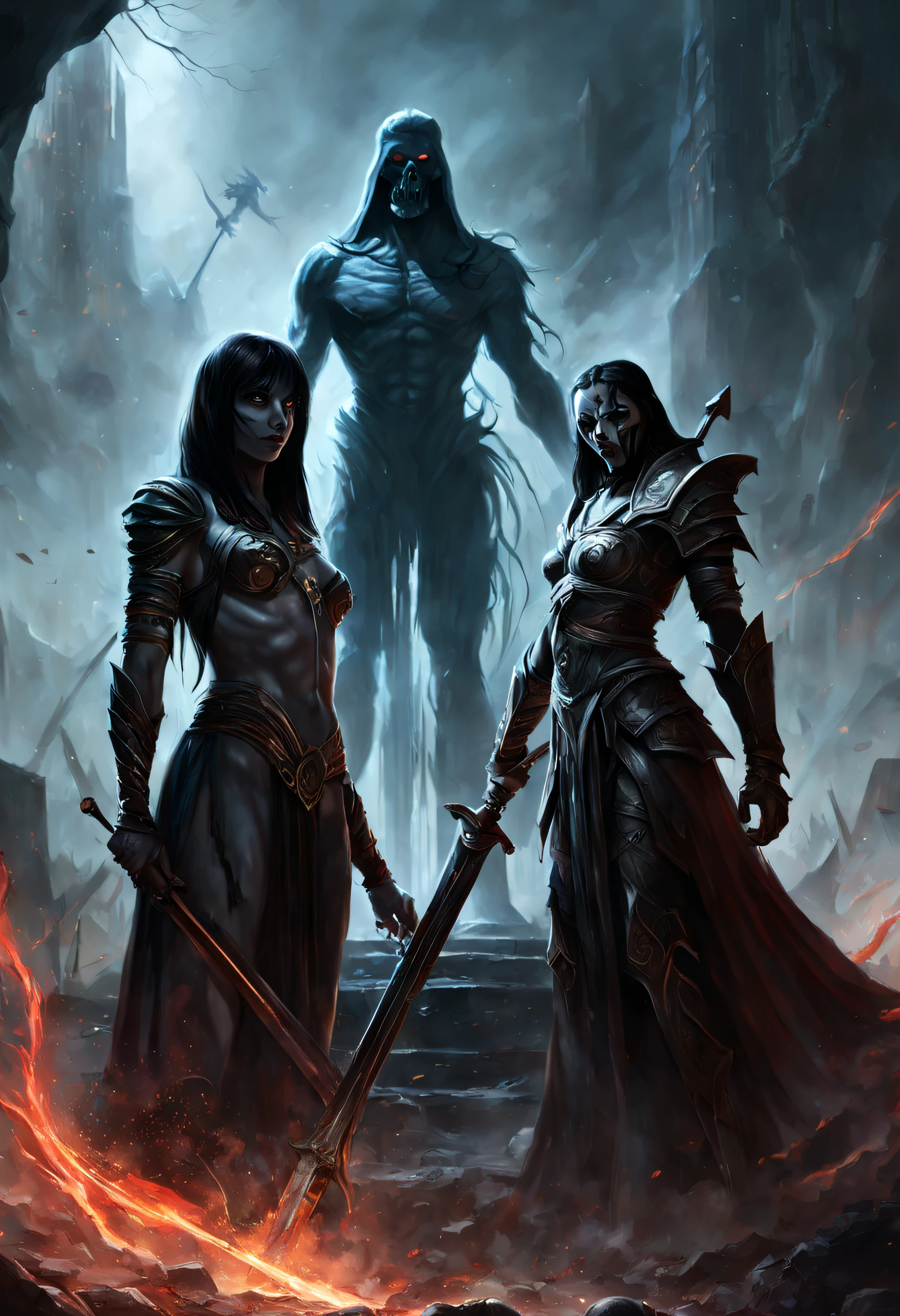 beste-Qualit, tmasterpiece, god of death and goddess of war, god of death, Goddess of War
