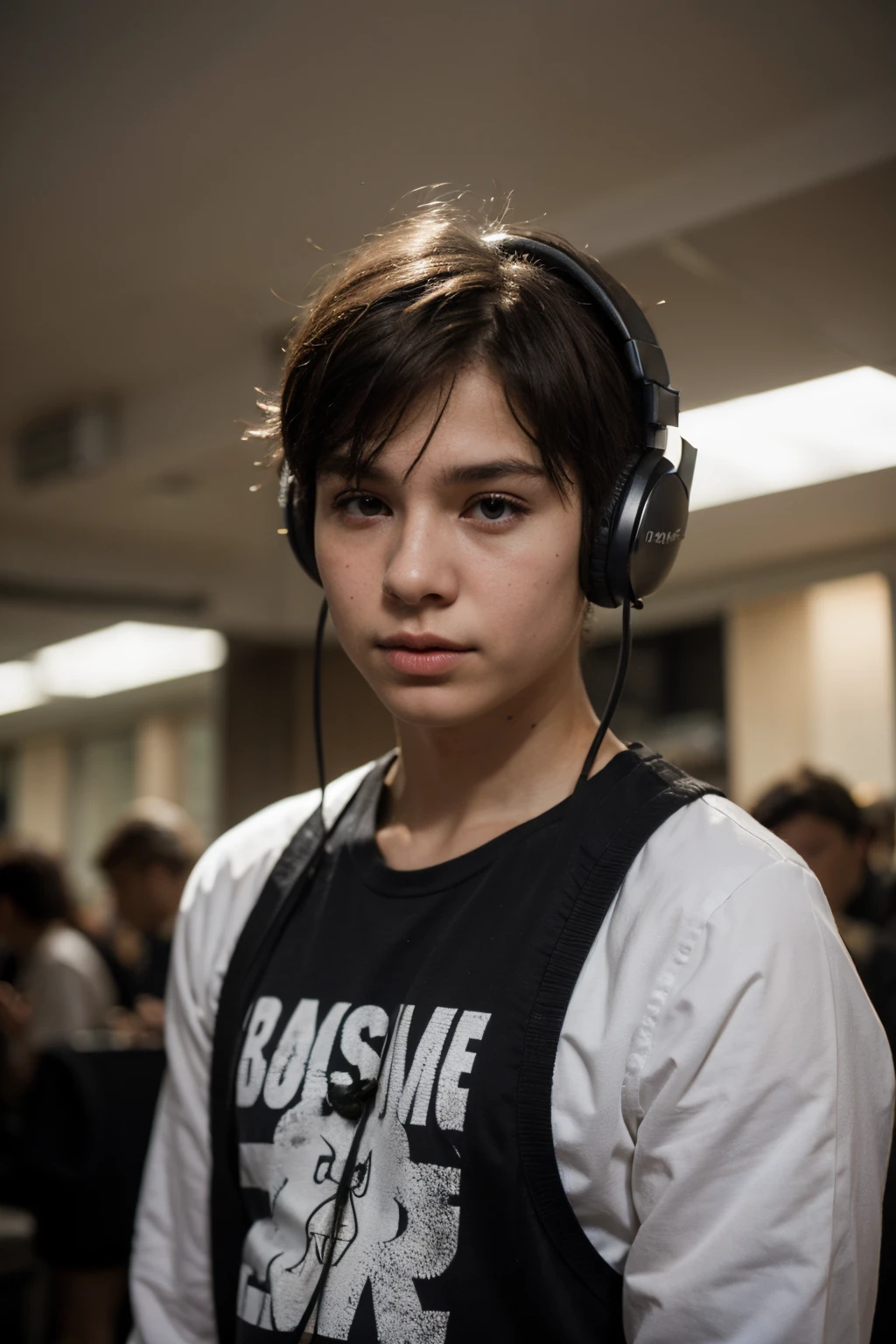 boy headphone soft light