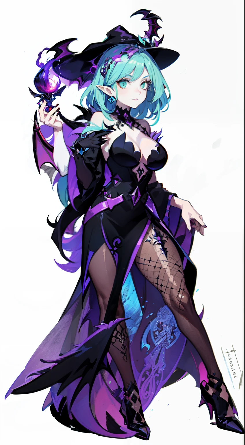 a cartoon drawing of a woman dressed in a witch costume, /!\ the sorceress, style of duelyst, dark sorceress fullbody pose, dark witch character, evil sorceress, morrigan aensland, dark sorceress, supervillain sorceress witch, morrigan, human :: sorceress, dark sorceress full view