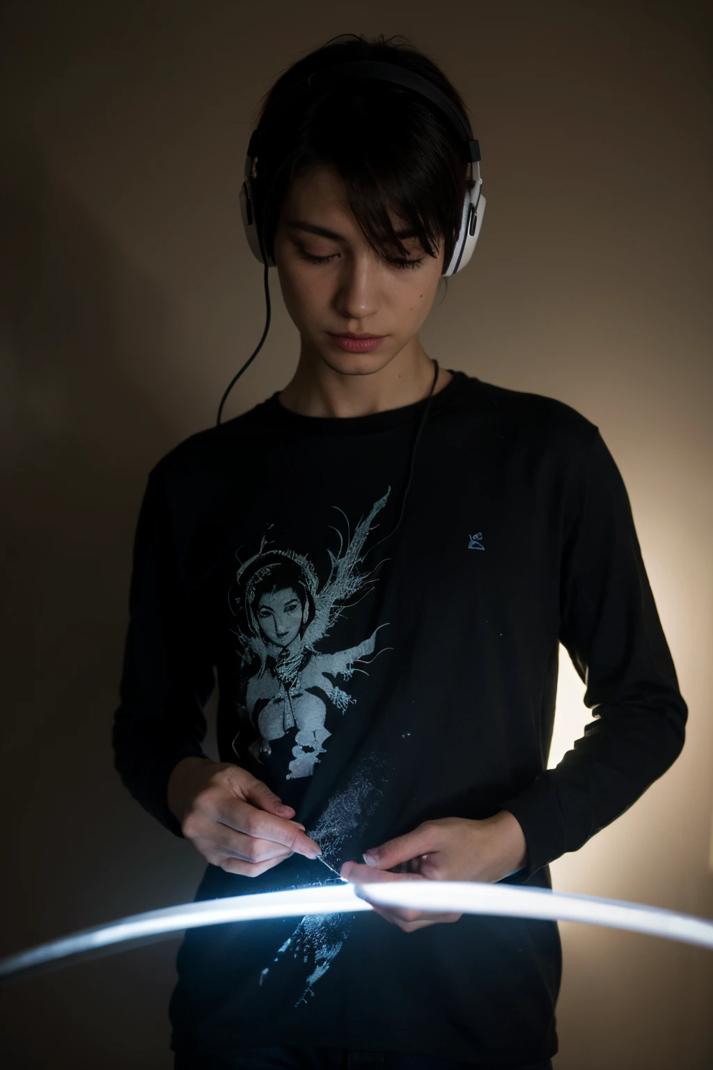 avatar boy headphone soft light art