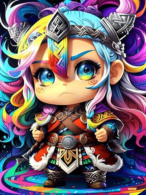(Mulher usando roupa Viking ),(melhor pose),(best angle), (better expression), Eduardo Kobra acolchoamento ,multidimensional geometric wall PORTRAIT, arte, Chibi,
Yang08k, lindo, Colouring,
Primary works, qualidade superior, melhor qualidade, Arte Oficial, Beautiful and Aesthetic, pelos coloridos,