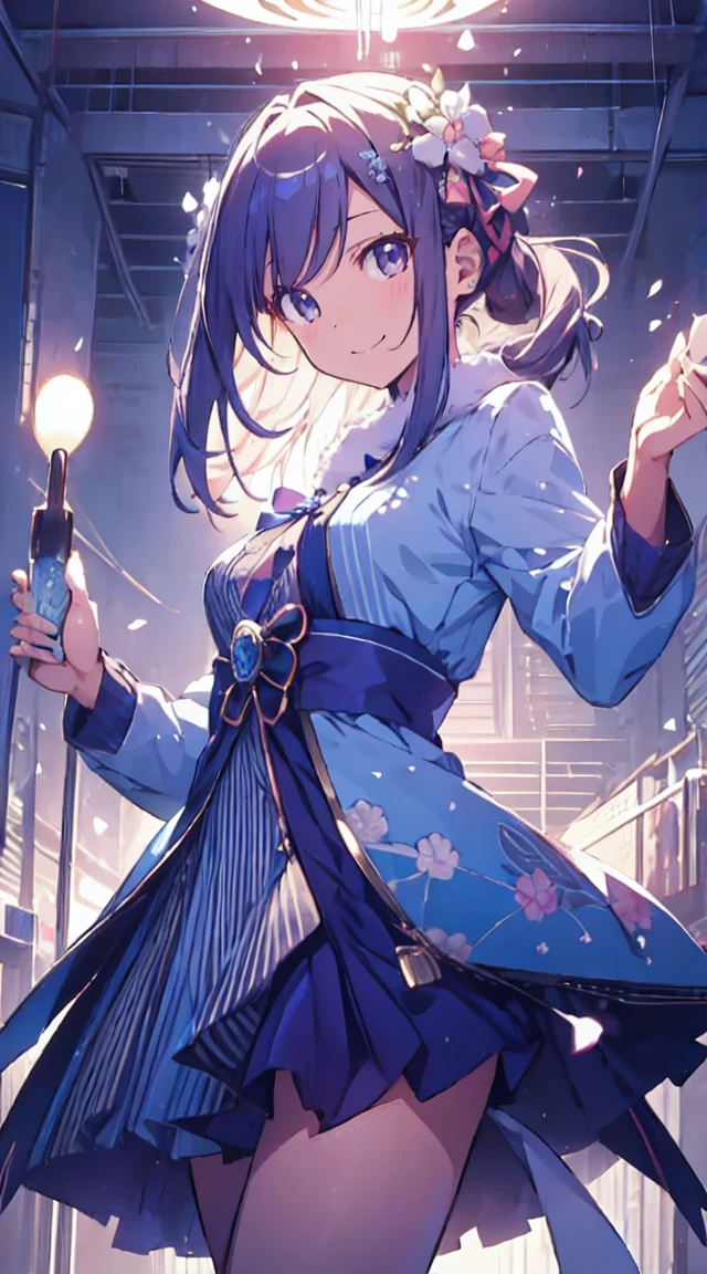 masutepiece, Best Quality,Illustration, Wallpaper, ultra -detail,  1beautiful girl、♡、Futomo、Poses in motion、Smiling smile