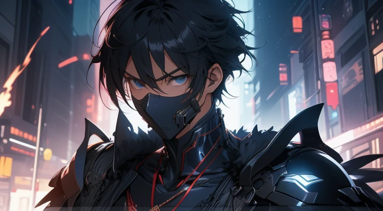 Anime male protagonist. Mysterious and difficult to explain, . unique and original, . Unconventional and non-conformist, . Ambitious、Visionary, . Refined and sophisticated;, . Impressive and imposing, . Calm and composed, . Serious and reserved, . silent and reserved) hyper-detailing, A high resolution, super detailing, Best quality at best, Amazing Cleavage, top-quality, extremely detaild的 CG unified 8k wallpapers, 电影灯光, cyber punk perssonage, Libido boy,