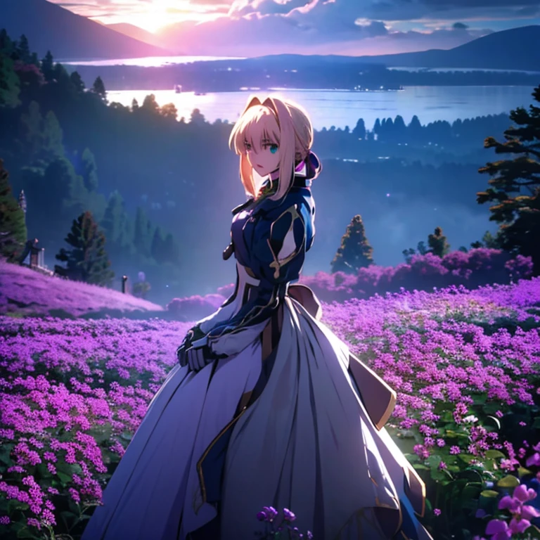 Violet Evergarden in Violet Evergarden meets Saber in Fate - SeaArt AI