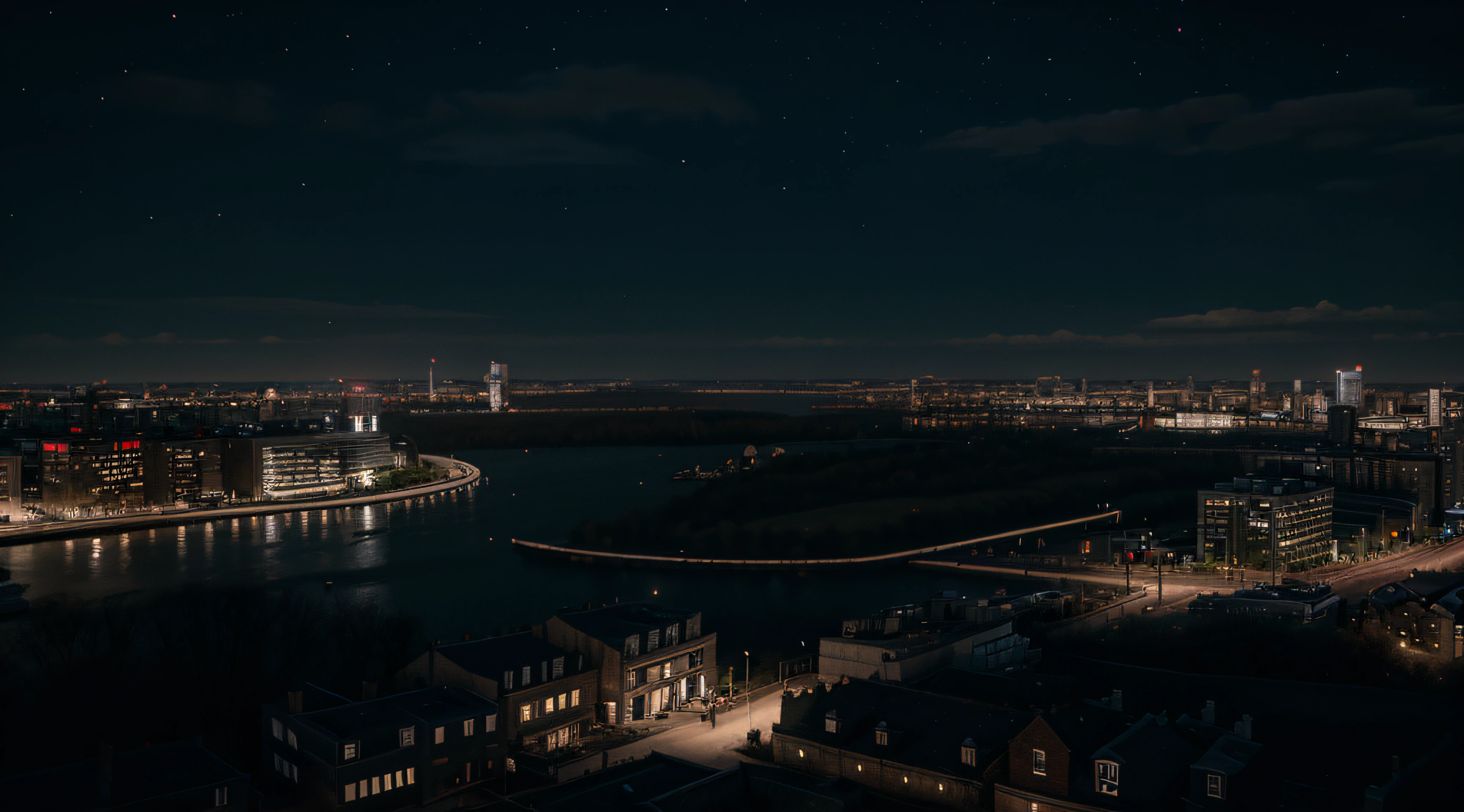 /prompt:night time in north london without people & anmals,hyper-realistic,Ultra hd,cinematic,unrealengine5,reallife