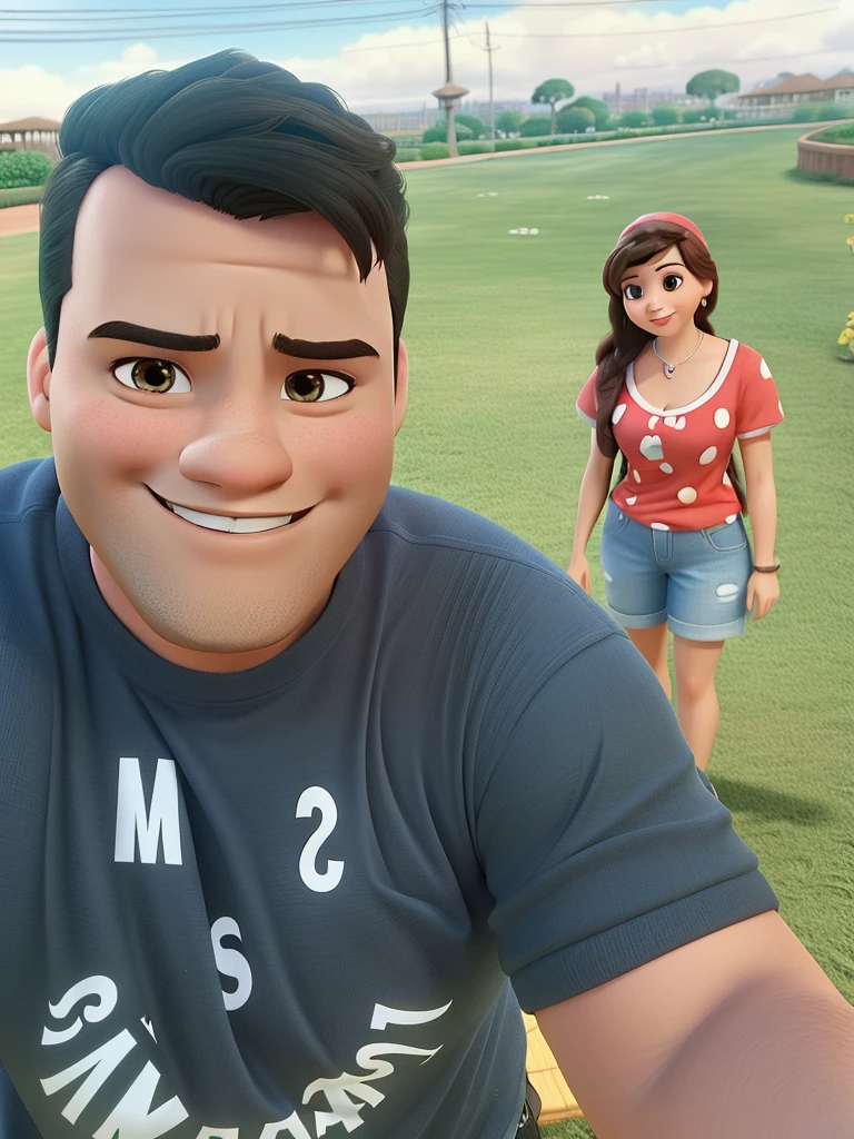 Casal estilo disney pixar, alta qualidade, melhor qualidade