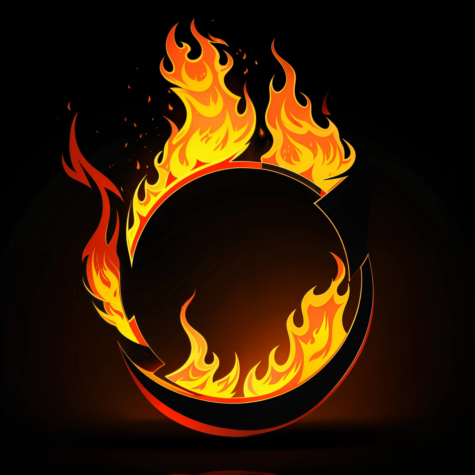 Fire vector, flames vector, simetric, vectorize, 8k