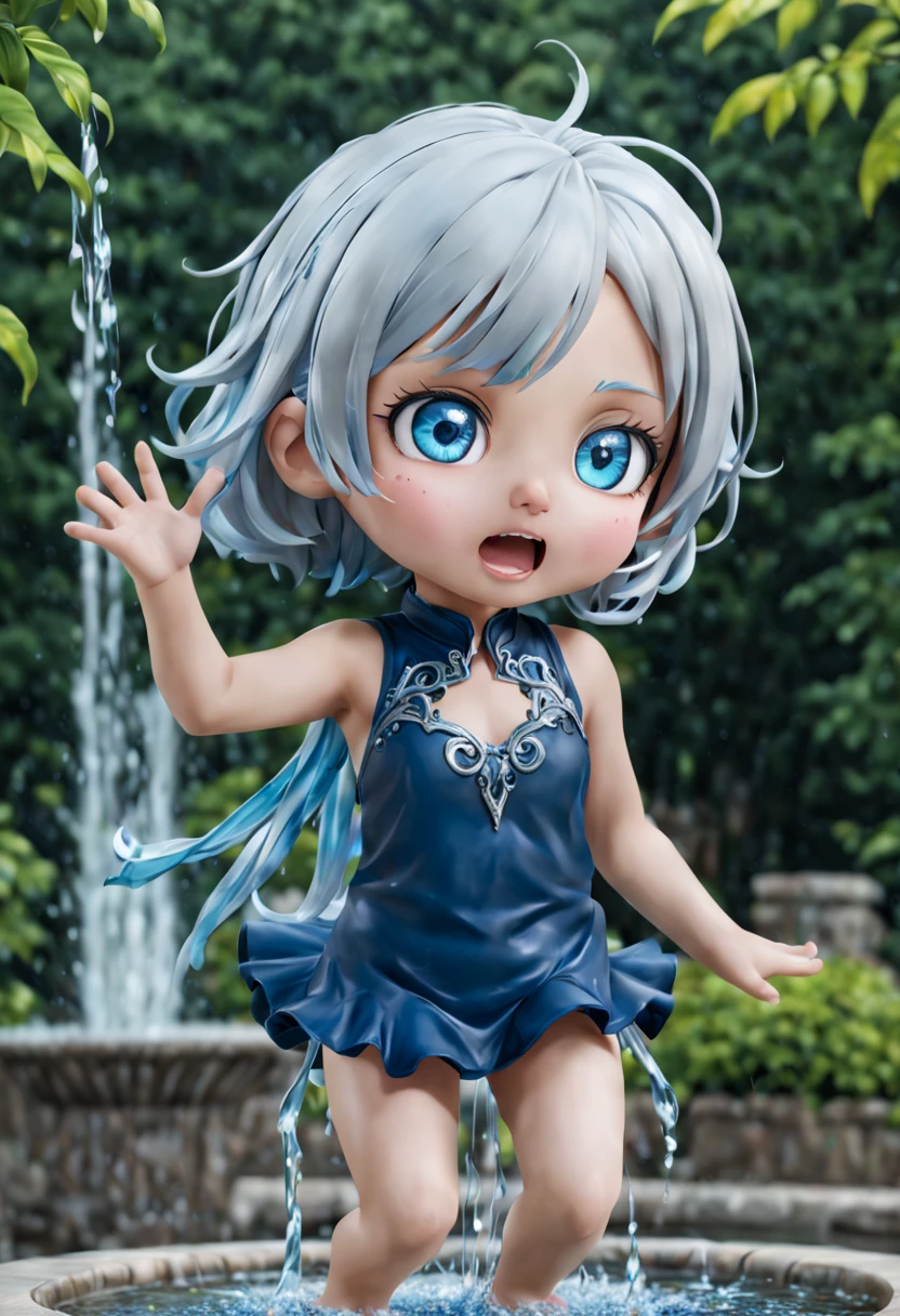 (​masterpiece), realistic, cinematic light,****************s are frolicking under the fountain, full body, from below and side, beautiful eyes, silver hair, perfect anatomy, very cute, (blue eyes), bio luminescent, 8 class large, 8K, human hands, character sheets, concept-art, smooth and detailed hairstyle, Fractal art, splash, eyes shed tears while holding back the pain, open mouth and stick your tongue out,