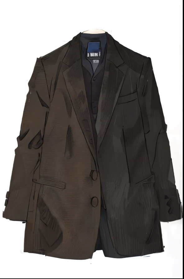 a brown jacket with a black shirt and a black shirt, wearing a blazer, wearing a worn out brown suit, two - tone, zun, brown jacket with long sleeves, two tone, brown jacket, jia, jacket, suit, fra, noon, old wool suit, araki, sports jacket, zeus, gray men, yakuza, choiv 2D jacket drawing jacket drawing 2d