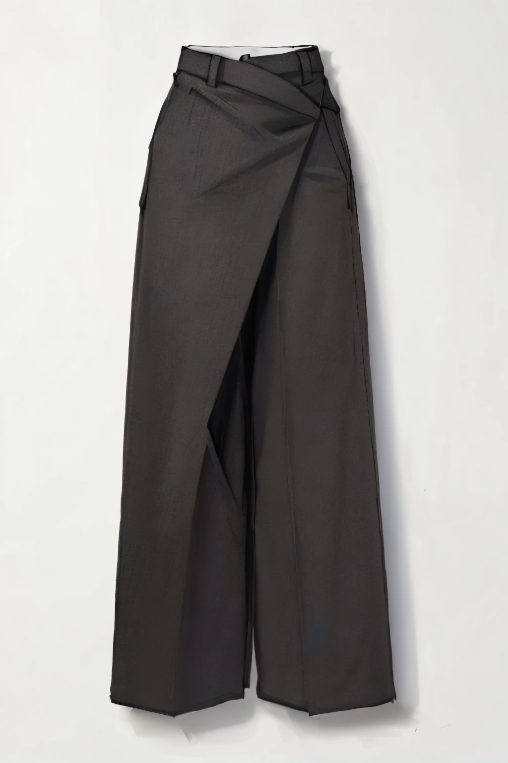 a close up of a person wearing a pair of pants, large pants, edited, grey skirt, pants, elegant asymmetrical, lena oxton, untitled, asymmetrical, with fluent cloths, dark grey, black suit pants, wide leg hakama trousers, baggy pants, grey, low, julia sarda, jen atkin, helmut lang, amber 2D panta drawing pants drawing 2d