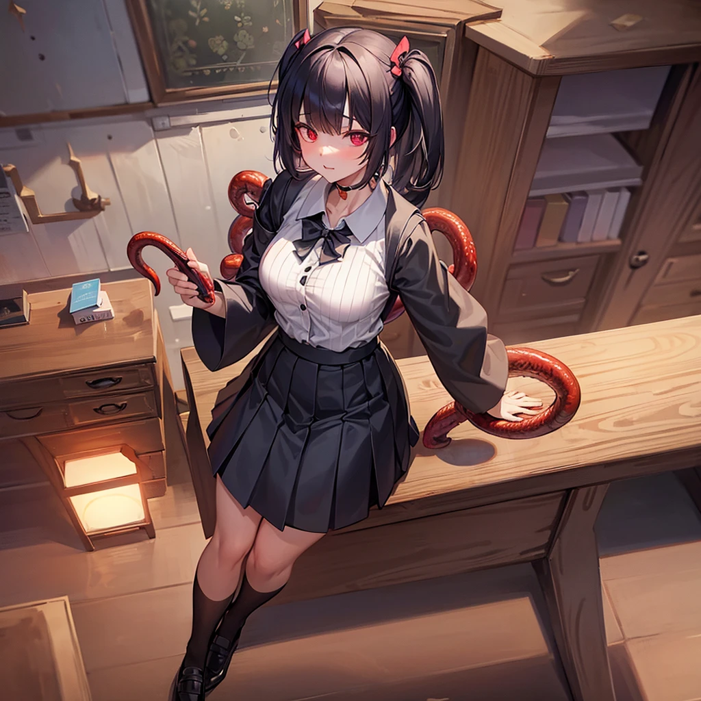 Facing the front,Show both sides,Banzai with both arms,sitting on a chair in the basement,white panty,The legs are spread in an M shape,Woman with open legs, ripped school uniform,skirt by the, Glowing face,Open mouth,Impatient face,absurderes, female bondage, (tied to a metal chair ,Bondage rope, Tentacle bondage),(tentacles wrapped around body),tightly bound, Surrounded by tentacles,Tentacles in the shape of a hand Tentacles through clothes, Legs wide open, Legs open, Spread legs, Restraint feet, restrained arms, Tears, (Tentacles wrapped around armpits,tentacles wrapped around thighs,)