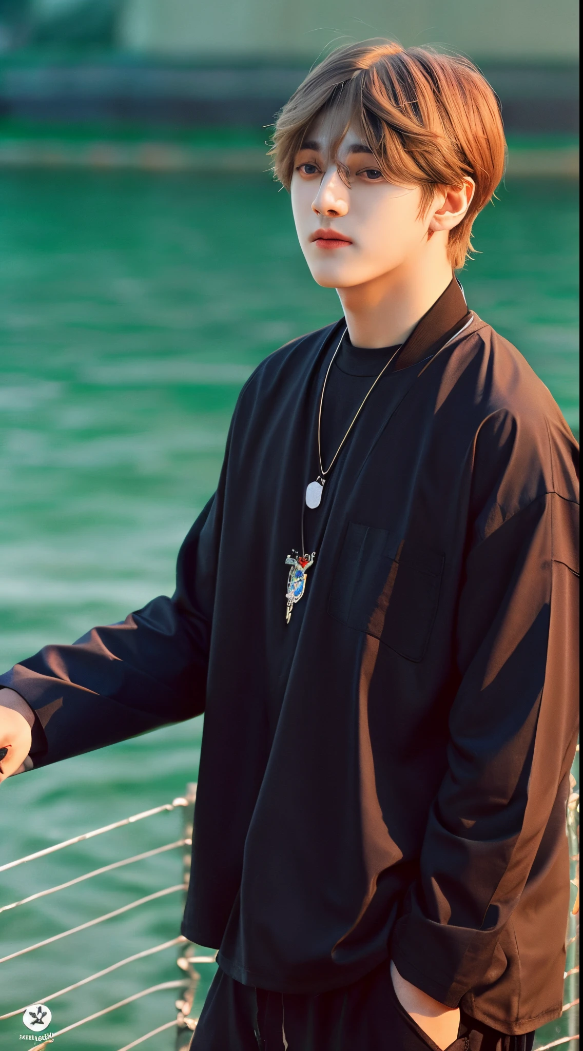 Kim Taehyung loiro entre as pernas da namorada