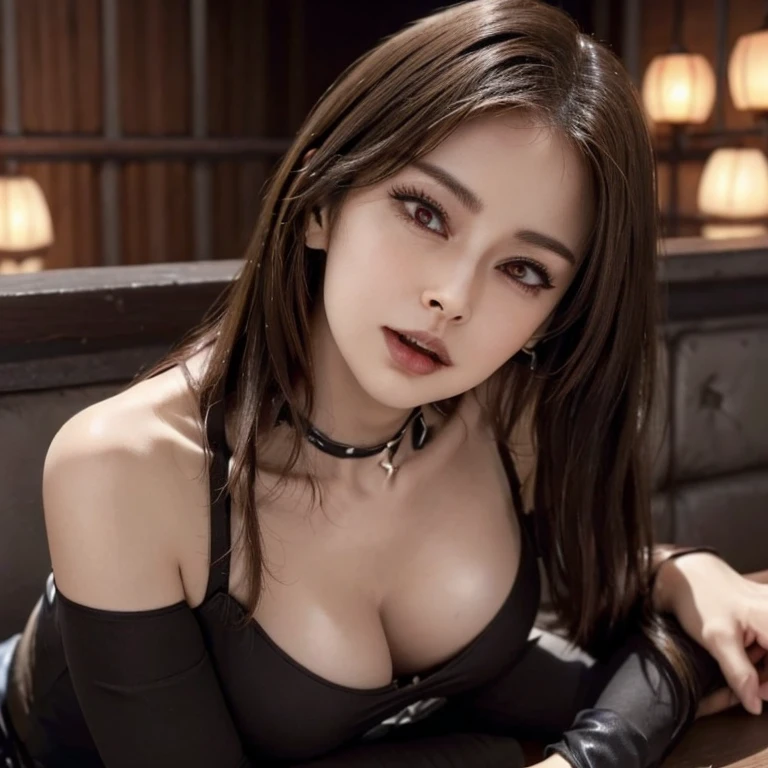 some attractive female vampires, in group photograph, lineup, harems, 3+Beautiful mature vampire in war villain prison, bound female vampire, ((masutepiece)), ((High resolution)), ((Best Quality)), detail, (NSFW Something?, seduce the guard), ((Hands tied to a prison bar, Cuffed, Wrists tied)), , korean female vampire, eyes looking down at the security guard, Brown hair, Installing SMBD, , Big breasts, Big breasts, Upwards dense, sexy quality underwear, Statue ,Cuffed,, chains, enticing lips, long red tongue, Breast Focus, Film Lighting, Perfect Shadow,(((prison))), Realistic lighting with shadows, (SFW)