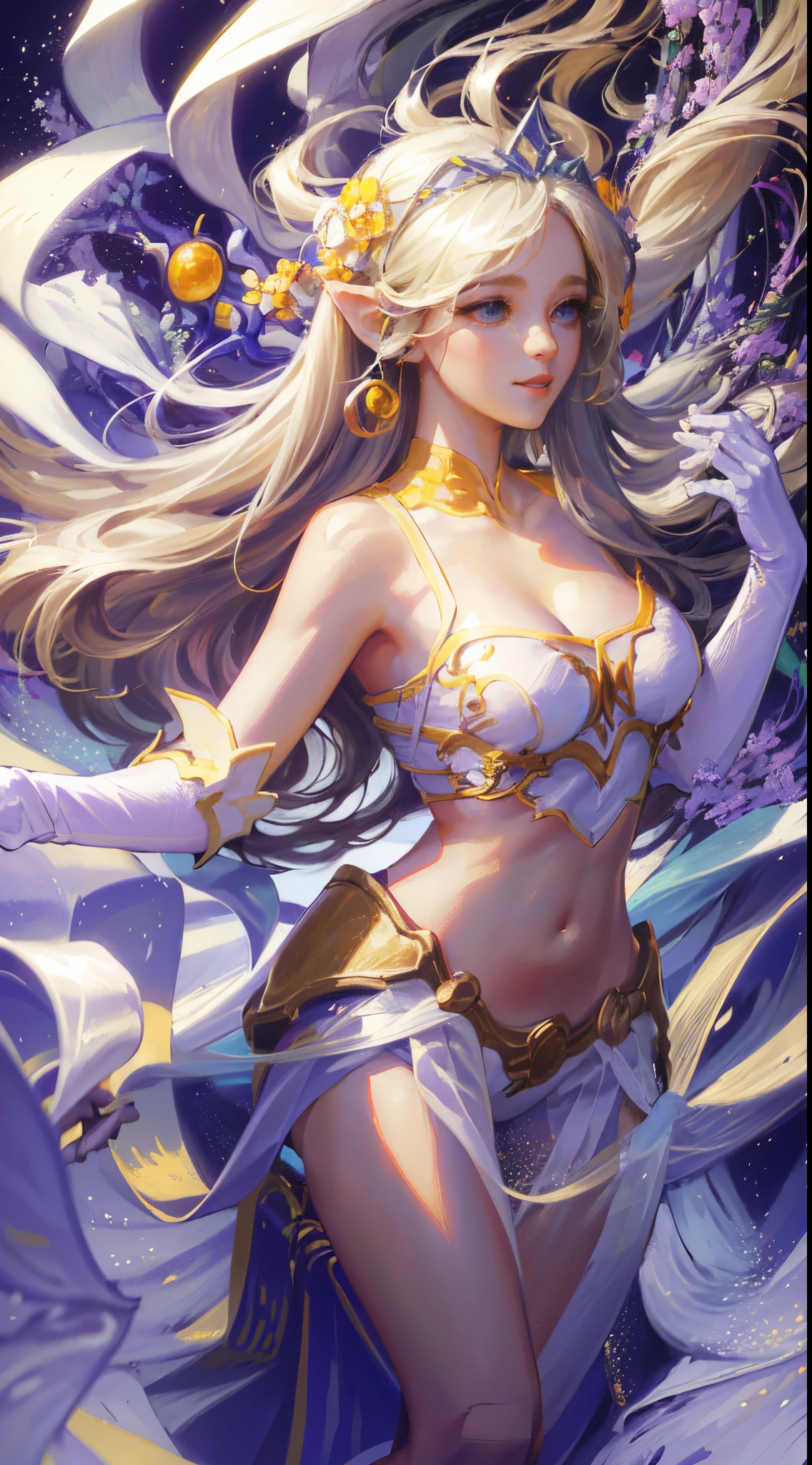 Janna,League of legends,full body, close shot,(focus on body and face:1.2),anime ,front view, clearscenery,beautiful detailed eyes,beautiful detailed lips,long eyelashes,open eyes, smile, looking at viewer,standing ,(wearing detail Aodai:1.2),messy hair,(fantasy Vietnamese background:0.8),aura energy cracking and flying around,warrior body