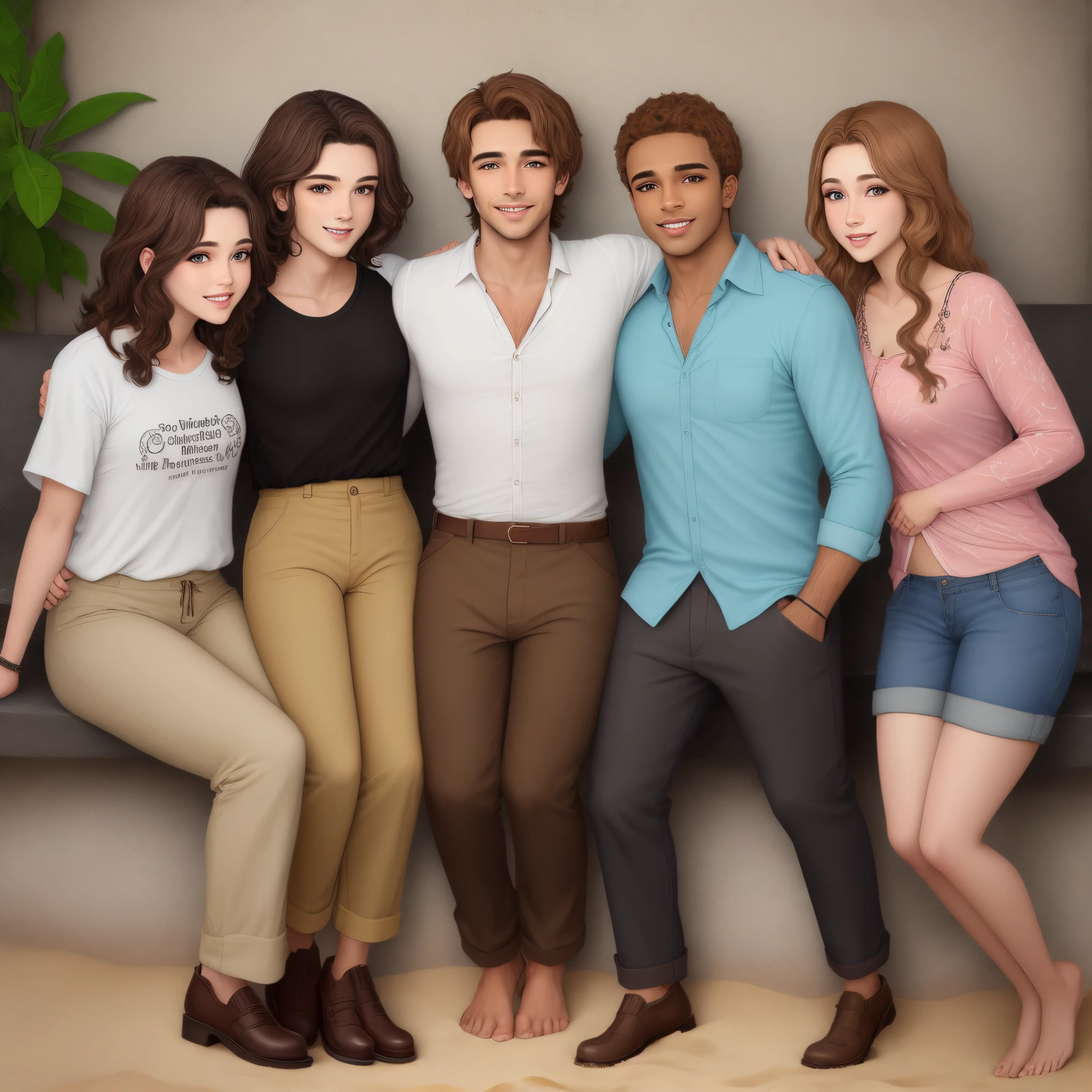 medium brown hair, olhos marrom, homem, sobretudo areia, camisa social listrada, gravata borboleta verde, espartilho preto, luvas pretas, brown pant, sapato preto.