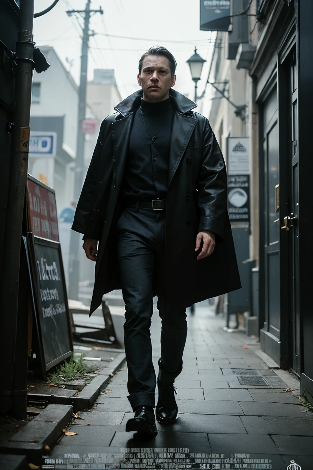 Dark Fantasy Movie Poster, introvert man .