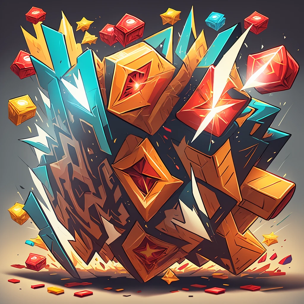 Craft a square sticker (3x3 inches) with a bold "KA-POW" sound effect in the center. Surround it with stylized starbursts and comic-style speed lines. Use a comic book color palette to evoke a nostalgic, retro feel.