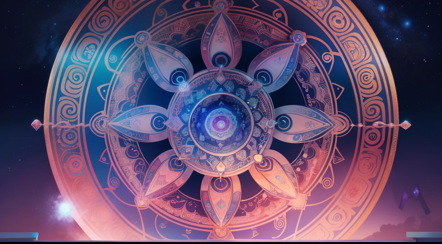 (Quantum Amulet Mandala Regeneration Health Life Good) Amazing colors and the smallest elaboration of every detail. Perfect Quality. soft light