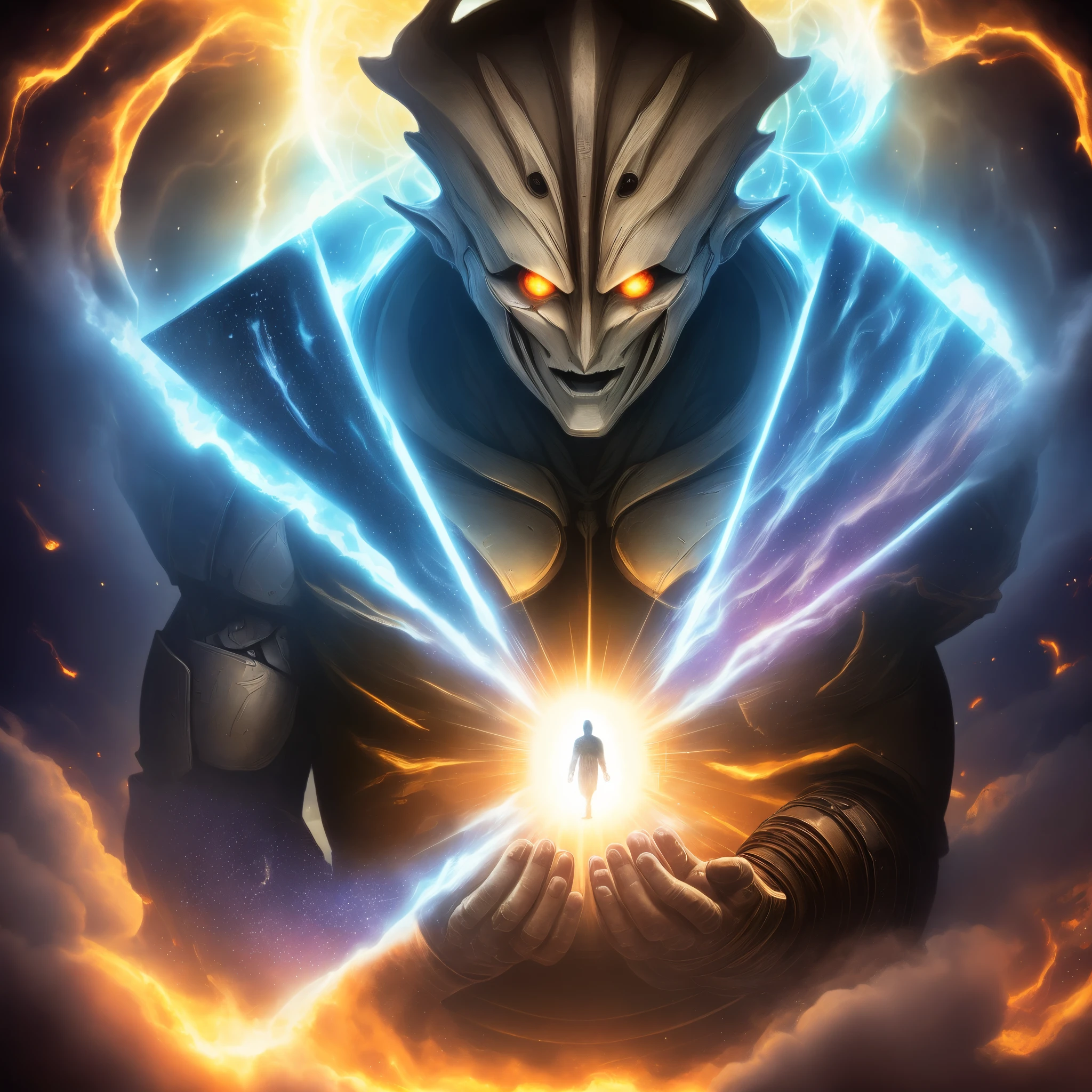 Huge humanoid entity,Full of divine light