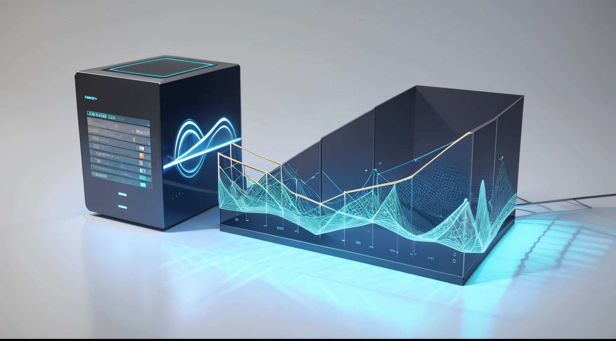 Engaging 3D visualization featuring stunning graphs、glinting