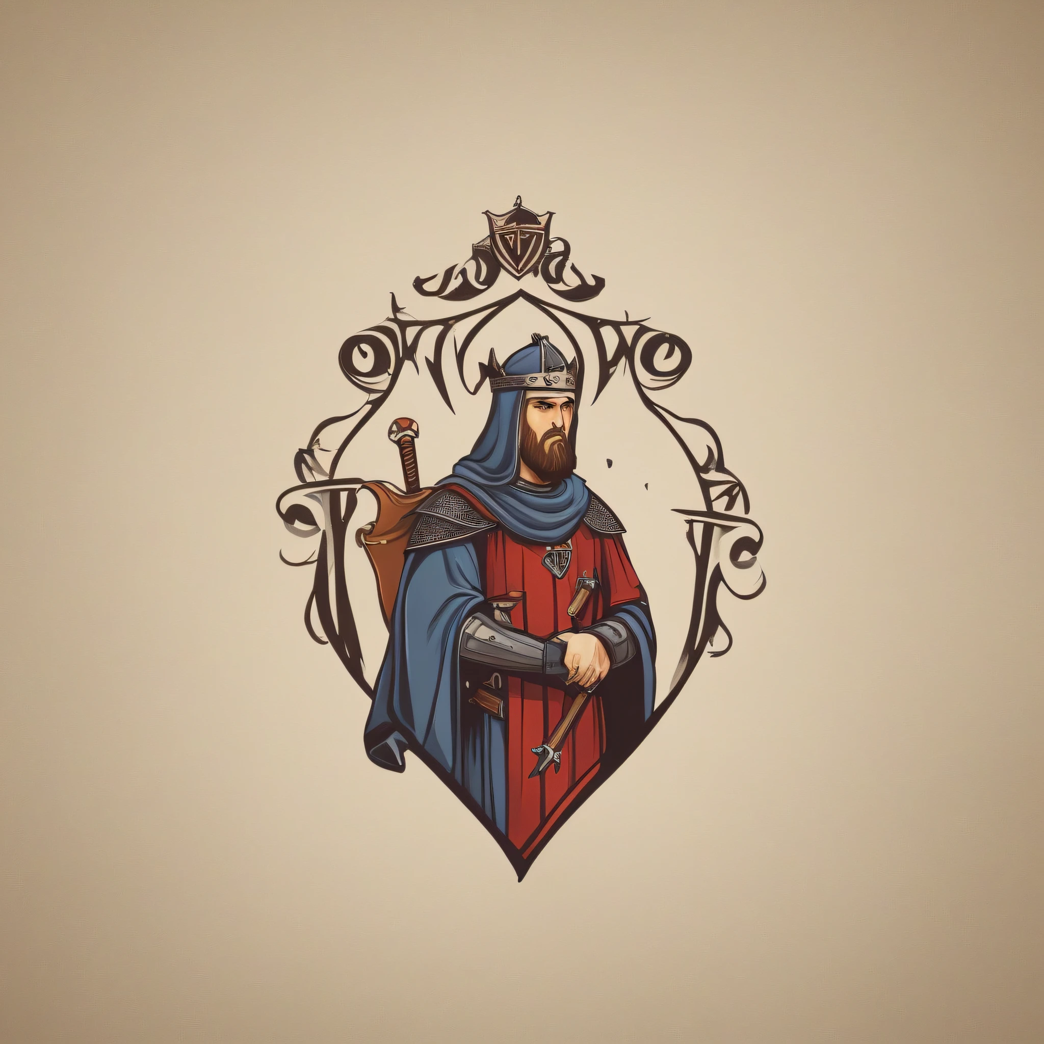 imagem arafada de um homem em traje medieval segurando uma espada, Velho Rei Medieval, Retrato do velho rei medieval, cavaleiro medieval cruzado sagrado, estilo de arte medieval, Santo Cruzado Medieval, Retrato de um velho rei medieval, Medieval fantasy illustration, fundo medieval, cavaleiro cruzado sagrado medieval, medieval graphic, medieval illustration, Santo cruzado medieval, desenhos de fantasia medieval, estilo medieval
