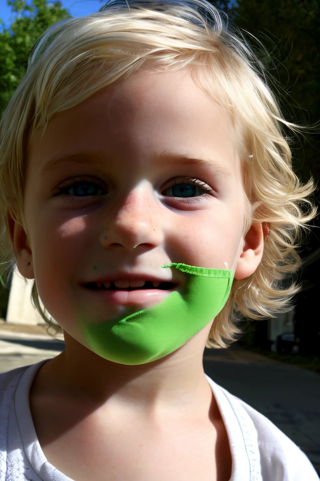 Blonde, homeless, 1 year old toddler, boy, green eyes