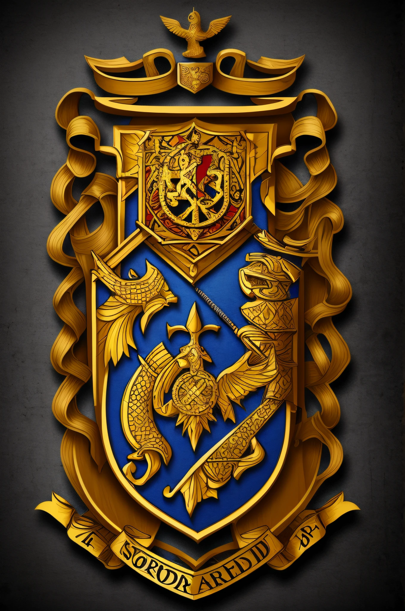 Create a 2d image, suitable for a logo, with a medieval coat of arms