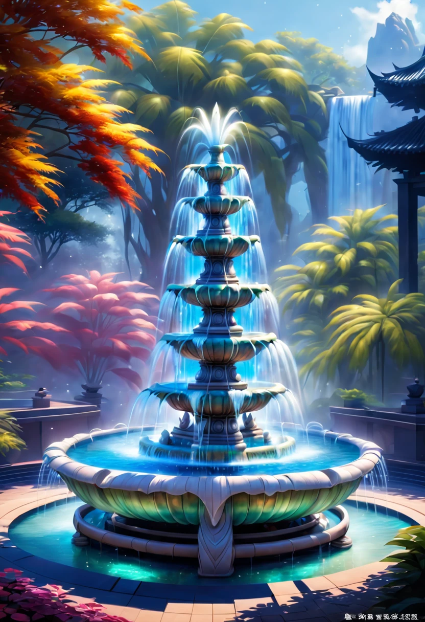 Above all,Fountains should be designed to be made of clear crystal,Looks noble and gorgeous。Colored minerals can be added inside the crystal,Makes the crystal show different colors and levels,Enhance visual effects。
secondly,The gush of spring water should express vitality and vitality,The water column can be designed into a huge and full shape,Erupting from the center of the crystal,Forming a spectacular scene of water jets gushing out。
ao mesmo tempo,The environment around the fountain also needs to be considered。You can design a garden or park around the crystal fountain,Let the fountain complement the surrounding plants and natural environment。The fountain can be placed in a small lake or pond,Enhance the freshness and dynamics of the entire scene。
Enfim,Can utilize lighting and projection technology,Enhance the visual effect of the entire scene。Can set up lights around the fountain,Illuminate the crystal fountain with different colors and brightness,Produce strange light and shadow effects。Can project different patterns on surrounding trees or plants,Enhance the worldview of the entire scene。
through these designs,Can show the nobility and magnificence of crystal fountain,At the same time, it is full of natural vitality and vitality.,Make the entire scene full of visual impact and worldview。