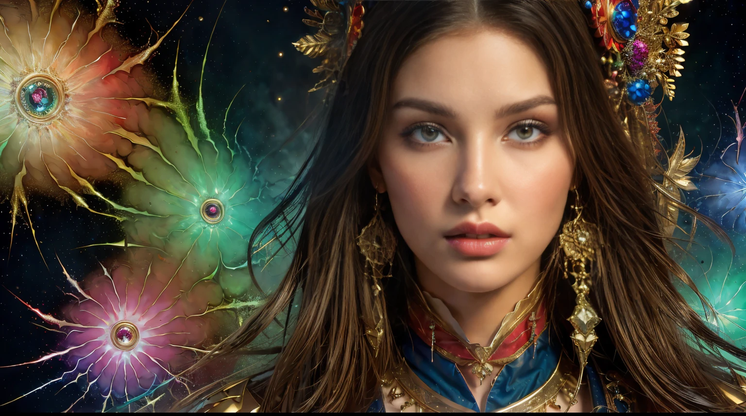 (masterpiece, top quality, best quality, official art, beautiful and aesthetic:1.2), (1girl), extreme detailed,(fractal art:1.3),colorful,highest detailed