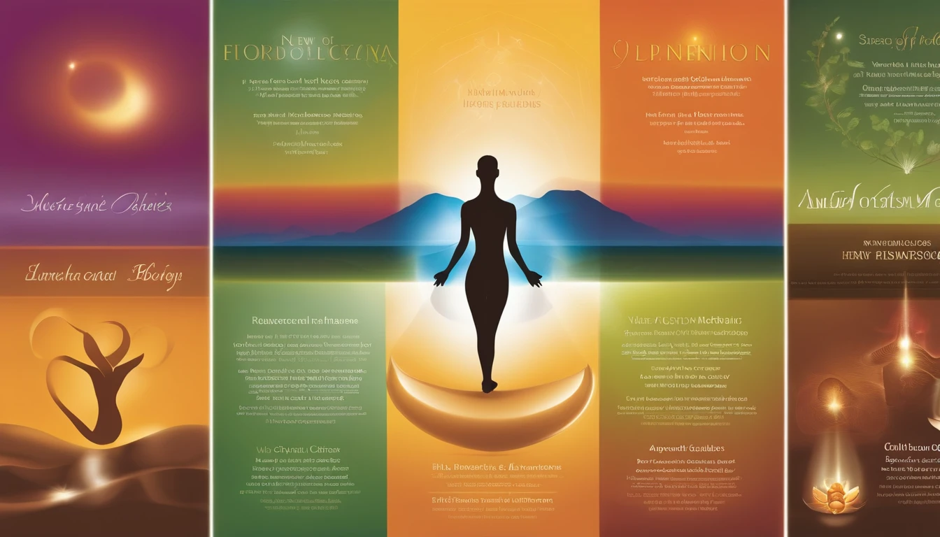 Design an engaging and visually appealing image that represents the fusion of conventional medicine, complementary medicine, and spiritual healing in the context of the 'New Biology.' The image should convey harmony, balance, and the interconnectedness of the physical, energetic, and spiritual aspects of health. Use colors, symbols, and visual elements that evoke a sense of unity and holistic well-being. This image should inspire curiosity and interest in exploring the integration of these diverse perspectives for improved health and healing