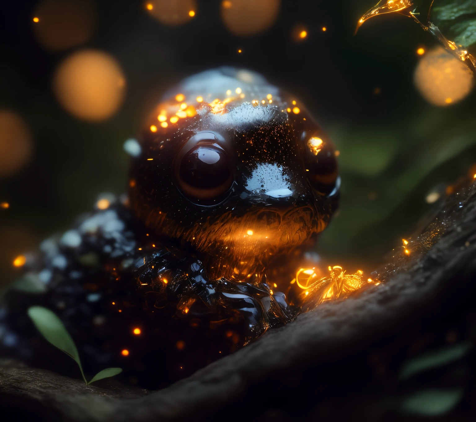 closeup angle of cute tiny little glowworms illuminating a bush, a detailed painting, cgsociety, detailed painting, artstation hd, high detail, cgsociety, photorealism, concept art, artstation hd, official art, bokeh, 真实感, Realism, tmasterpiece, Brad Jongsan walks in the jungle (Night of the Fireflies), (higly detailed: 1 1), rough face, natural skin, hiquality, NSFW, pretty eyes, (Detailed face and eyes), (s face: 1 2), tumult, Complementary, real-photo, .PSD, Lightweight Film Photography, sharp-focus, contrast lighting, Detail Skin, high resolution 8k, Crazy detailing, Realistic, professional photo of a, 8K UHD, dslr, soft light, hiquality, film grains, Fujifilm XT3
