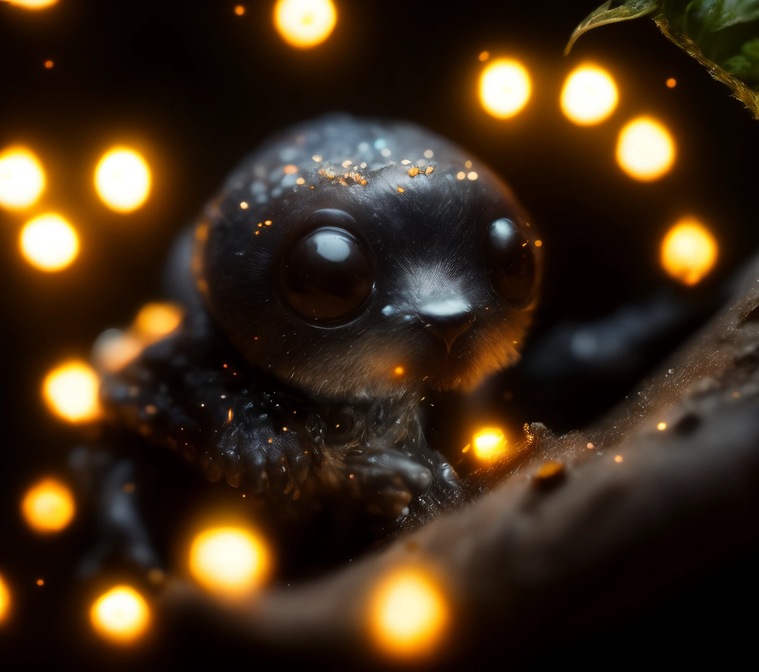 closeup angle of cute tiny little glowworms illuminating a bush, a detailed painting, cgsociety, detailed painting, artstation hd, high detail, cgsociety, photorealism, concept art, artstation hd, official art, bokeh, 真实感, Realism, tmasterpiece, Brad Jongsan walks in the jungle (Night of the Fireflies), (higly detailed: 1 1), rough face, natural skin, hiquality, NSFW, pretty eyes, (Detailed face and eyes), (s face: 1 2), tumult, Complementary, real-photo, .PSD, Lightweight Film Photography, sharp-focus, contrast lighting, Detail Skin, high resolution 8k, Crazy detailing, Realistic, professional photo of a, 8K UHD, dslr, soft light, hiquality, film grains, Fujifilm XT3