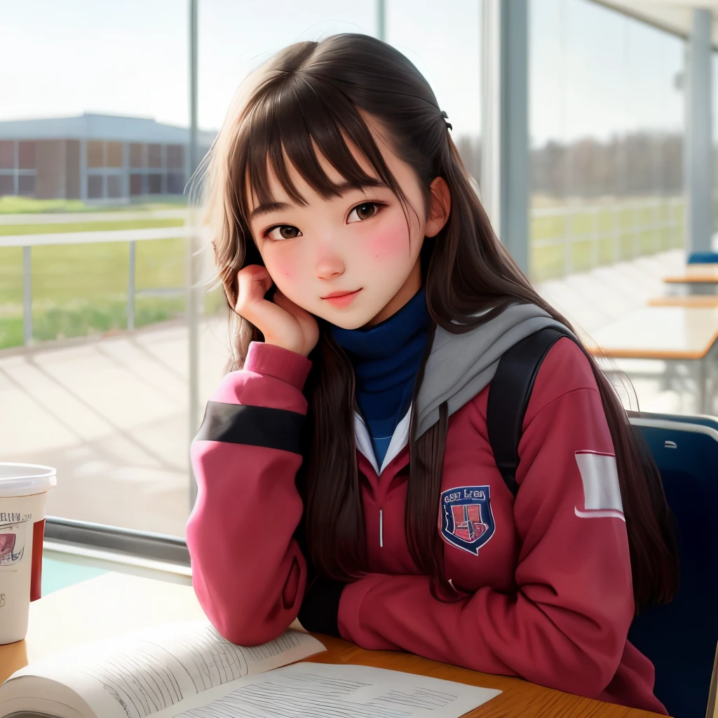 female high-school student