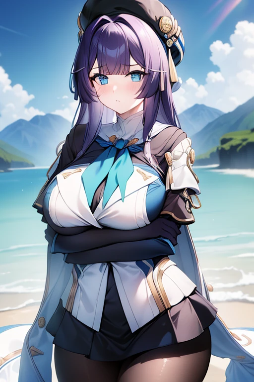 (masterpiece),best quality, expressive eyes, perfect face, 1girl,
big breast, H-cup, good breast, beautiful, gorgeous,anime,girl,lora, PelaV4, pantyhose, cross arms, crossing arms