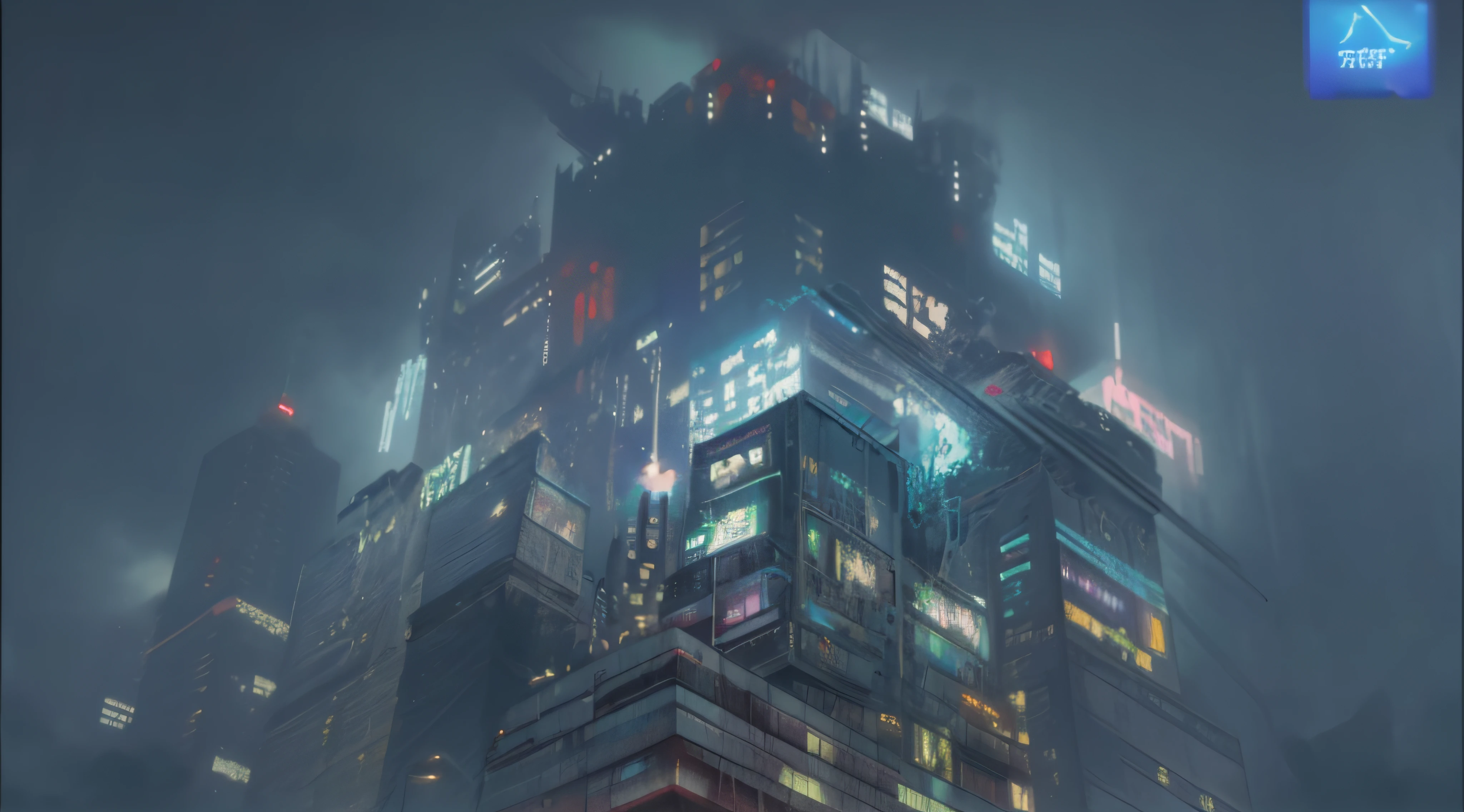 There is a tall building with many windows in the city, Surreal cyberpunk city, Rainy cyberpunk city, cyberpunk hiroshima, Reminiscent of blade runner, cyberpunk building, cyberpunk building, dystopian cyberpunk city, Cyberpunk Mansion, bladerunner apartment, cyberpunk city landscape, kowloon cyberpunk cityscape, The dystopian city of the future, cyberpunk city landscape, kowloon cyberpunk, Surreal cyberpunk style