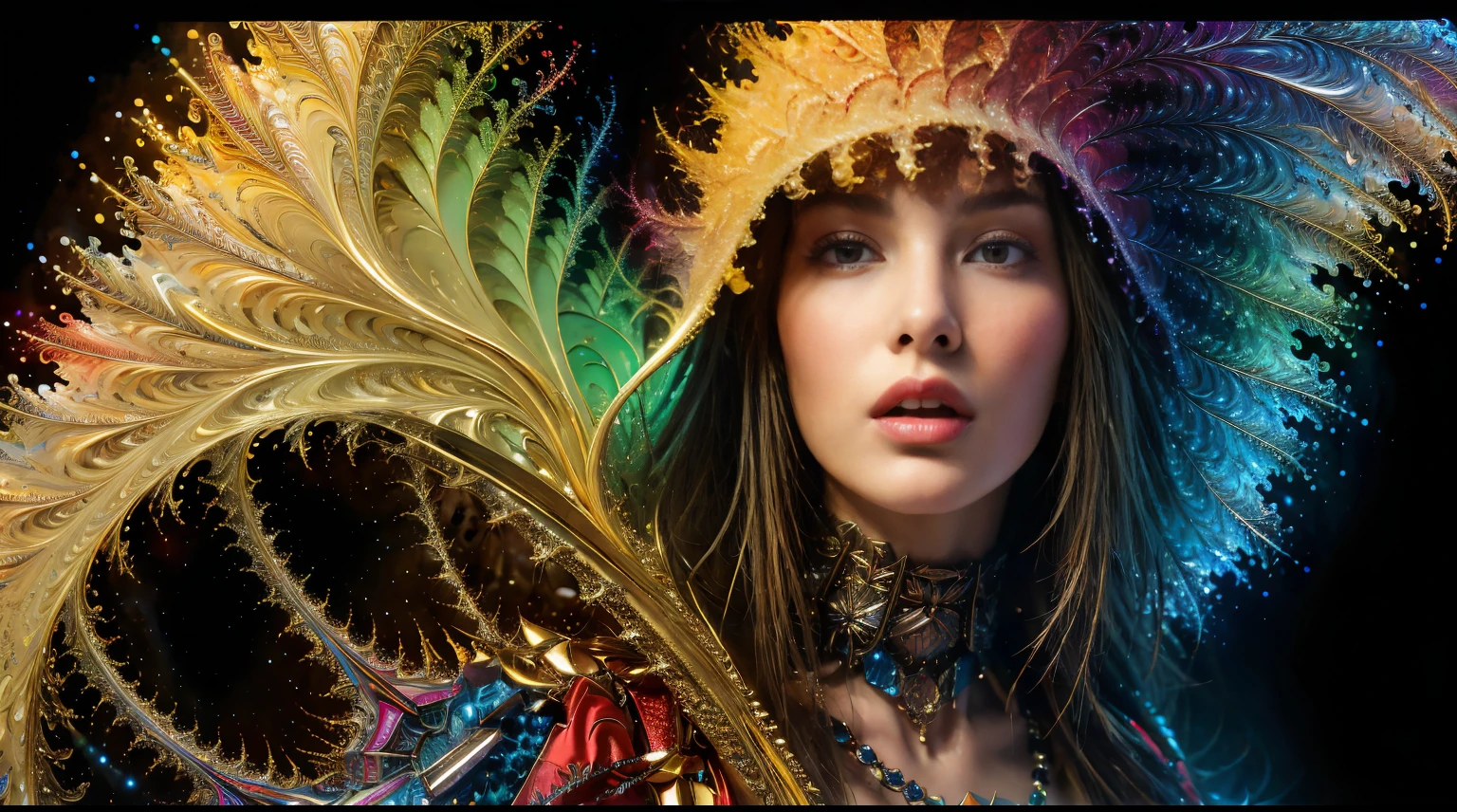 (masterpiece, top quality, best quality, official art, beautiful and aesthetic:1.2), (1girl), extreme detailed,(fractal art:1.3),colorful,highest detailed