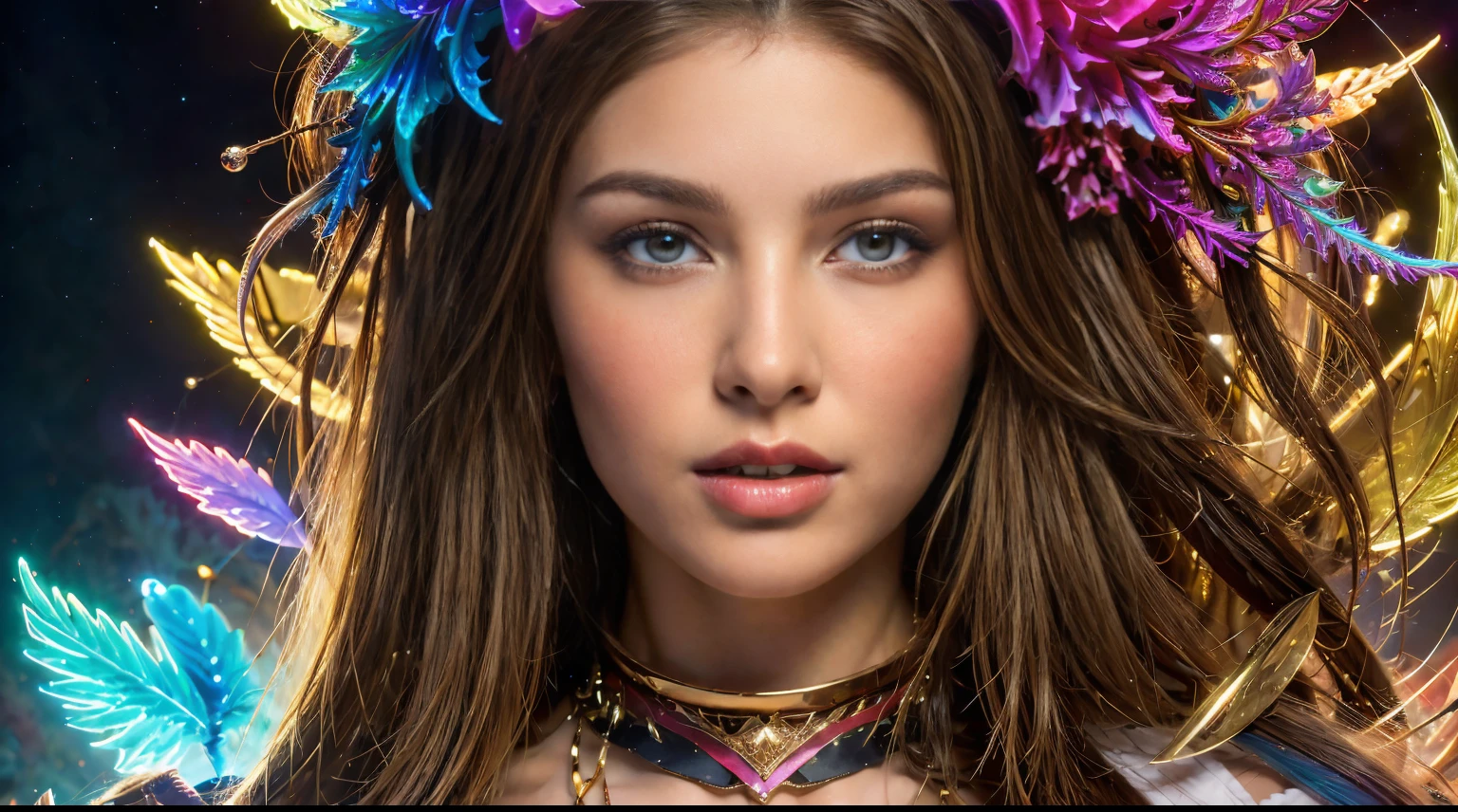 (masterpiece, top quality, best quality, official art, beautiful and aesthetic:1.2), (1girl), extreme detailed,(fractal art:1.3),colorful,highest detailed