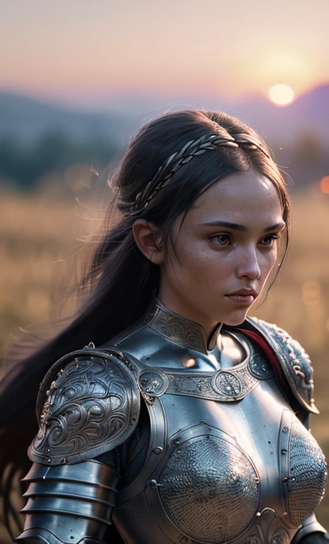 (masterpiece), (extremely intricate:1.3), (realistic), portrait of a girl, the most beautiful in the world, (medieval armor), metal reflections, upper body, outdoors, intense sunlight, far away castle, professional photograph of a stunning woman detailed, sharp focus, dramatic, award winning, cinematic lighting, octane render unreal engine, volumetrics dtx, (film grain, blurry background, blurry foreground, bokeh, depth of field, sunset, motion blur:1.3), chainmail being gang fucked boy goblins