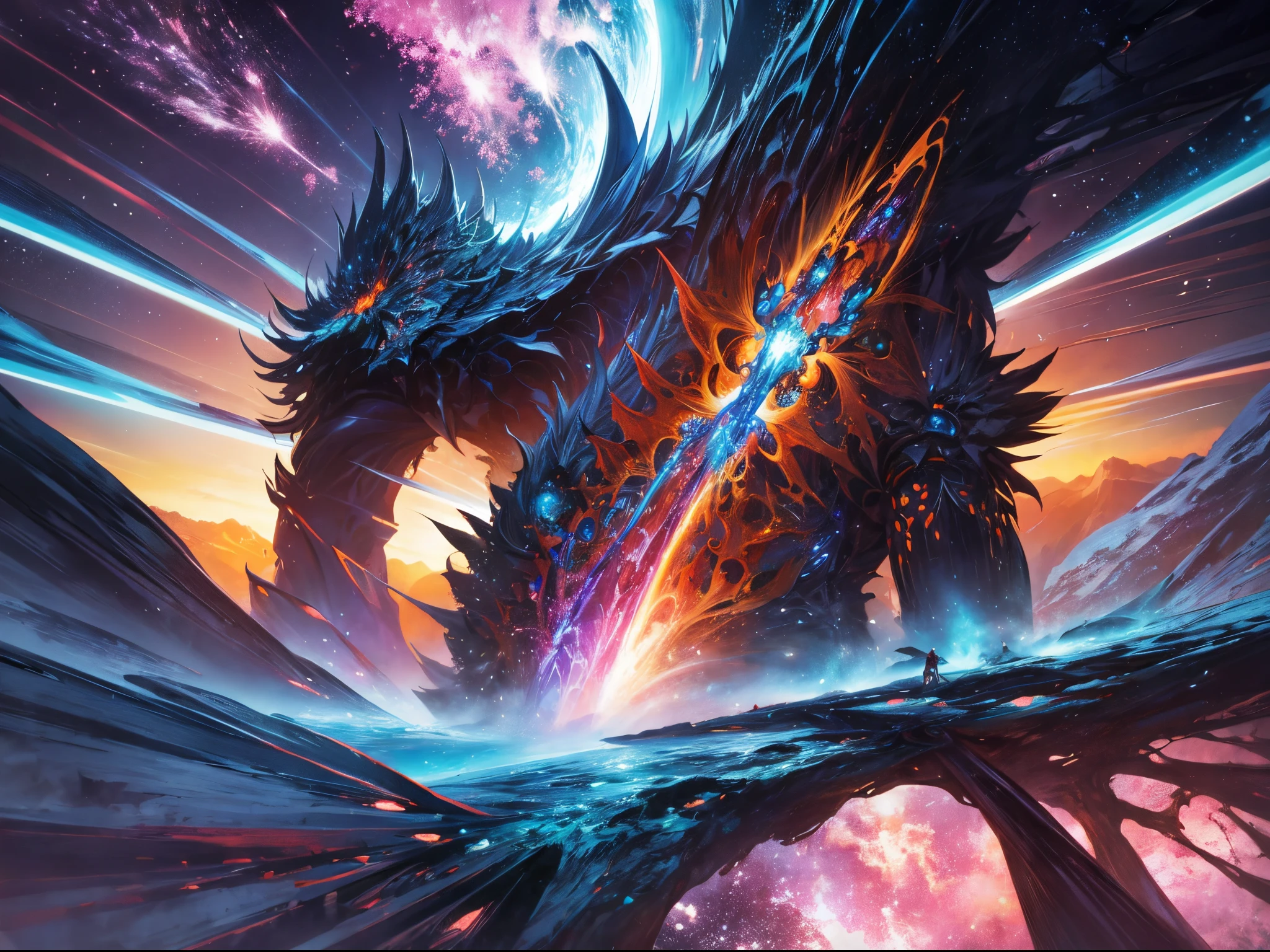 Transform the phrase into an anime-inspired scene with dynamic characters and nut-related elements immersed in vibrant fractal landscapes. Draw inspiration from the expressive style of anime artists.