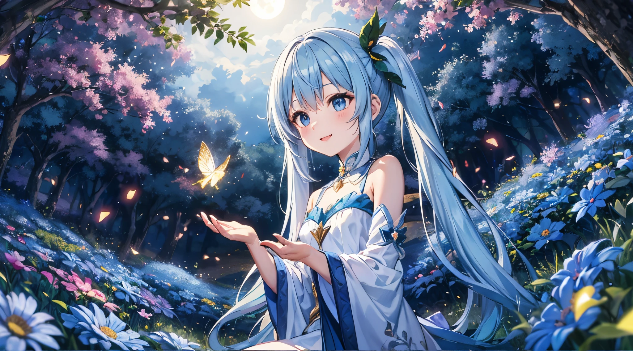Fairy under the moon,The environment is very beautiful