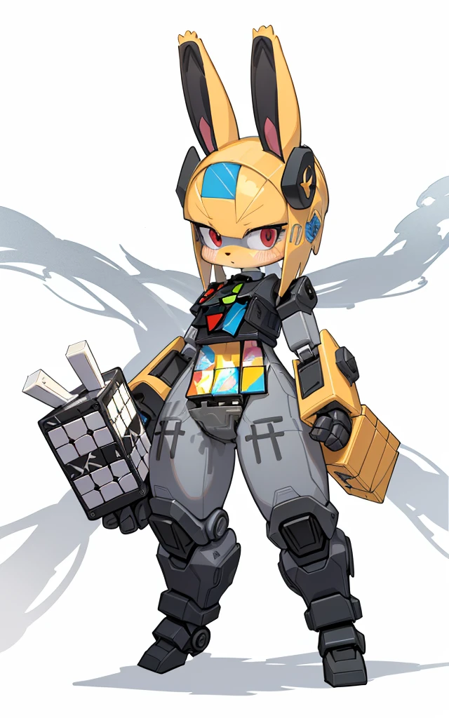 A big Rubik&#39;s Cube turns into a bunny robot, The whole body is a Rubik&#39;s Cube