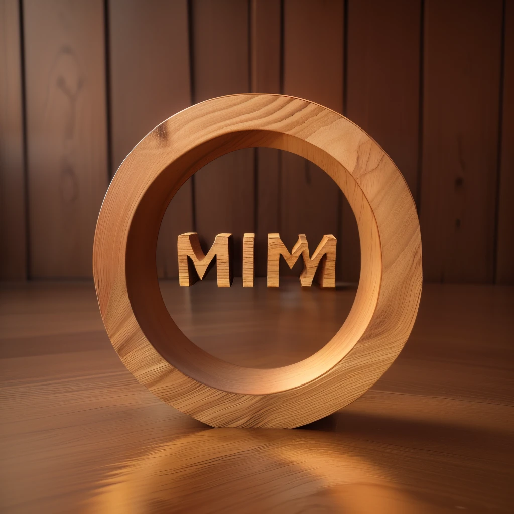 3d name “محمد”  in jawi with rustic wood colour and 3d name “Muhd”