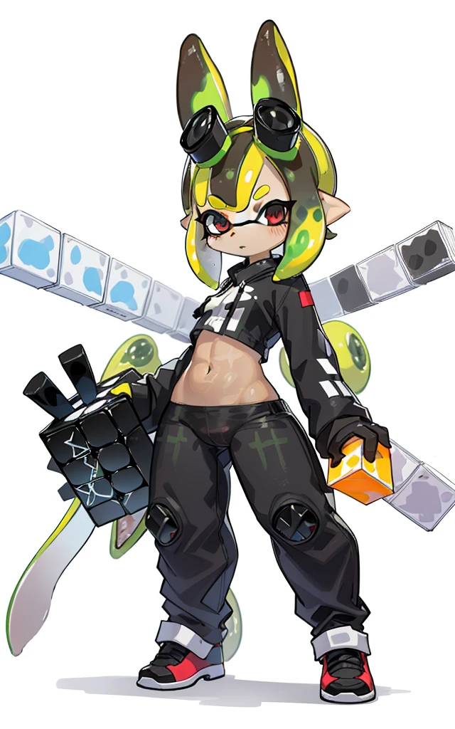 (splatoon: 1.2), (transparent lime green leotard: 1.6),Cartoon image of robot rabbit holding gun, mecha cyber armor, Cool mech style, mechasuit, Full robot full body mecha suit, cyber fight armor, wearing cyber armor, anime mecha armor, Complex assassin mecha, Mecha Inspiration