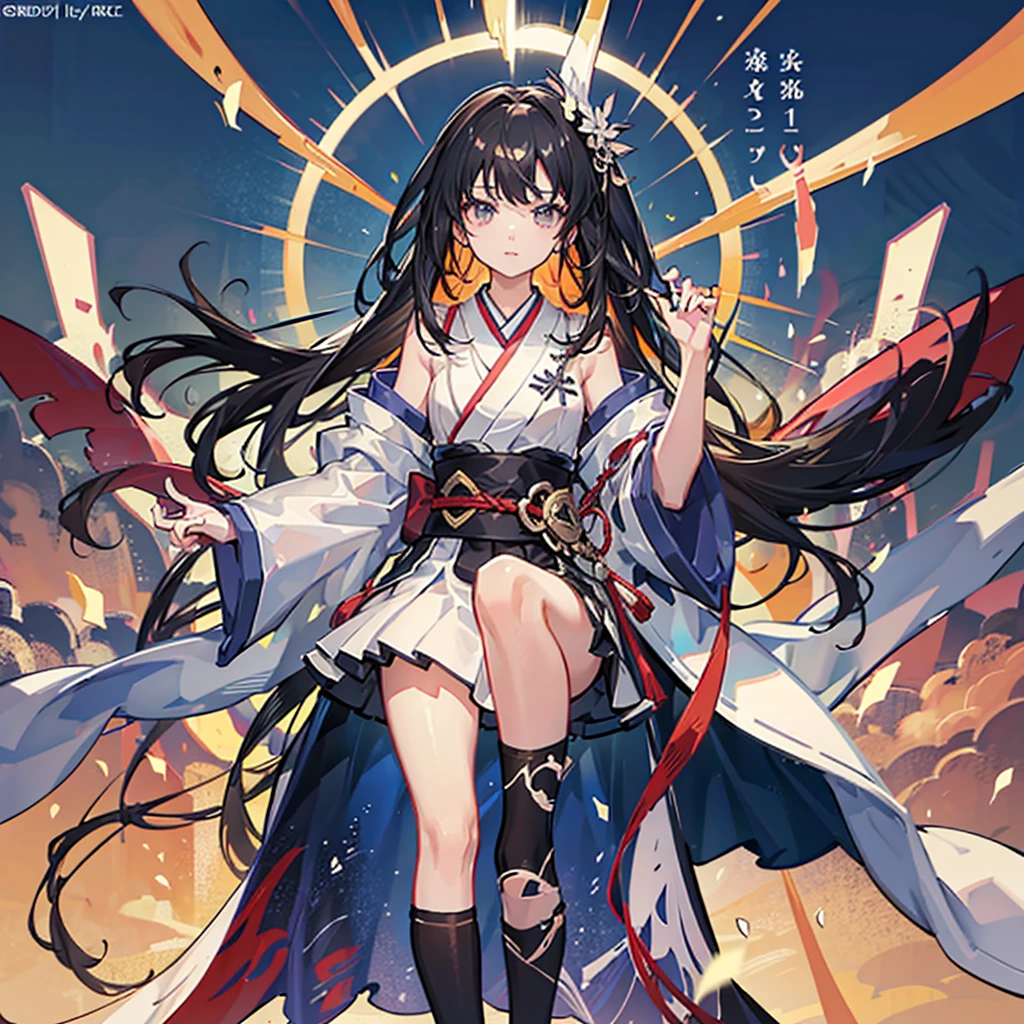 adult girl, long brown hair, red eyes, Daosist hairpin, white hanfu, wide neckline, open legs, dao magic, smirk, Dao, Masterpiece, best quality, Full HD, 8k, ultra details, great graphic