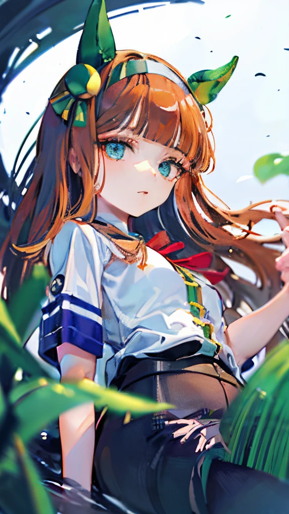 Moonlight fairy、(tmasterpiece),(Best quality:1.1),(ultra - detailed),Best Best Illustration,Detailed pubic hair,(sporty attire:1.1),(intense close-ups),floating,1 busty girl,Alone,,Slim,(Extremely delicate and beautiful face),(Eyes are delicate and beautiful),Thick pink lips,(Unkheveled hair),(Wear a student uniform),Soft and lazy,(simple backgound:1.2)entire colorful background,no oceano、mermaids、Scavenging,4K
