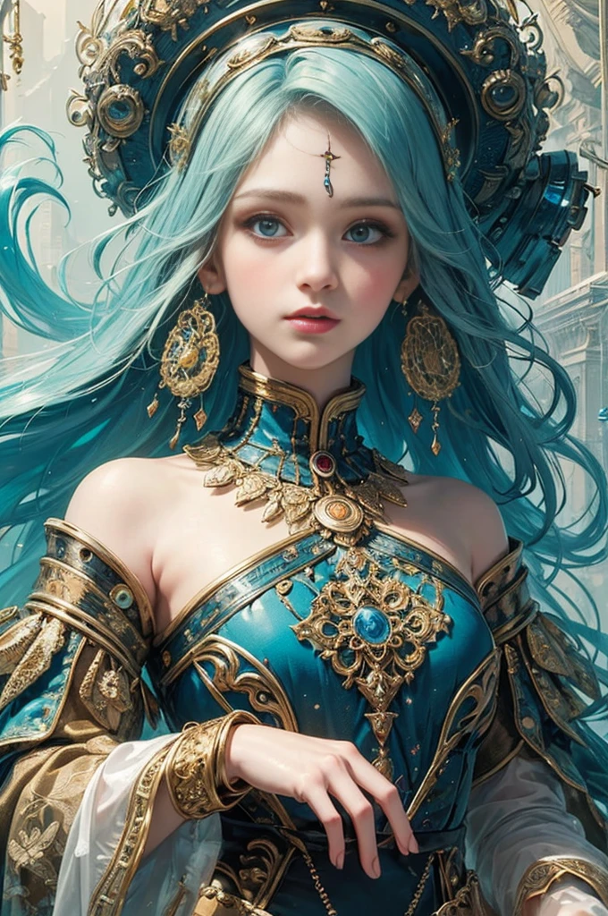 (masterpiece, top quality, best quality, official art, beautiful and aesthetic:1.2), (1girl), extreme detailed,(fractal art:1.3),colorful,highest detailed
