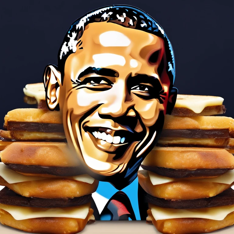 Obama’s face on grilled cheese sandwich ,Alternate Reality Grilled Cheese Universe,Obama’s face on grilled cheese sandwich ,face,photo