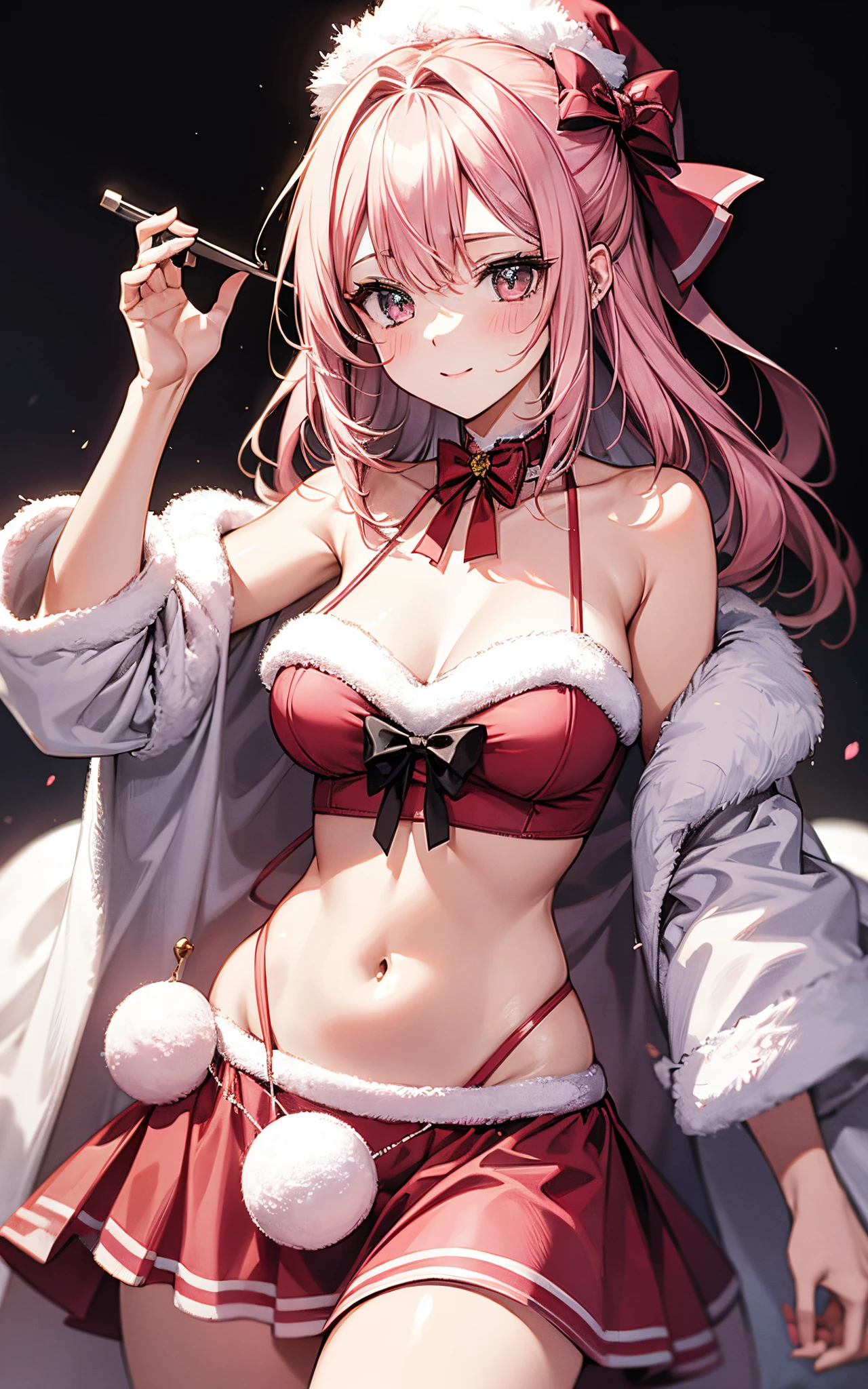My very own pink Santa girl will play with me.
