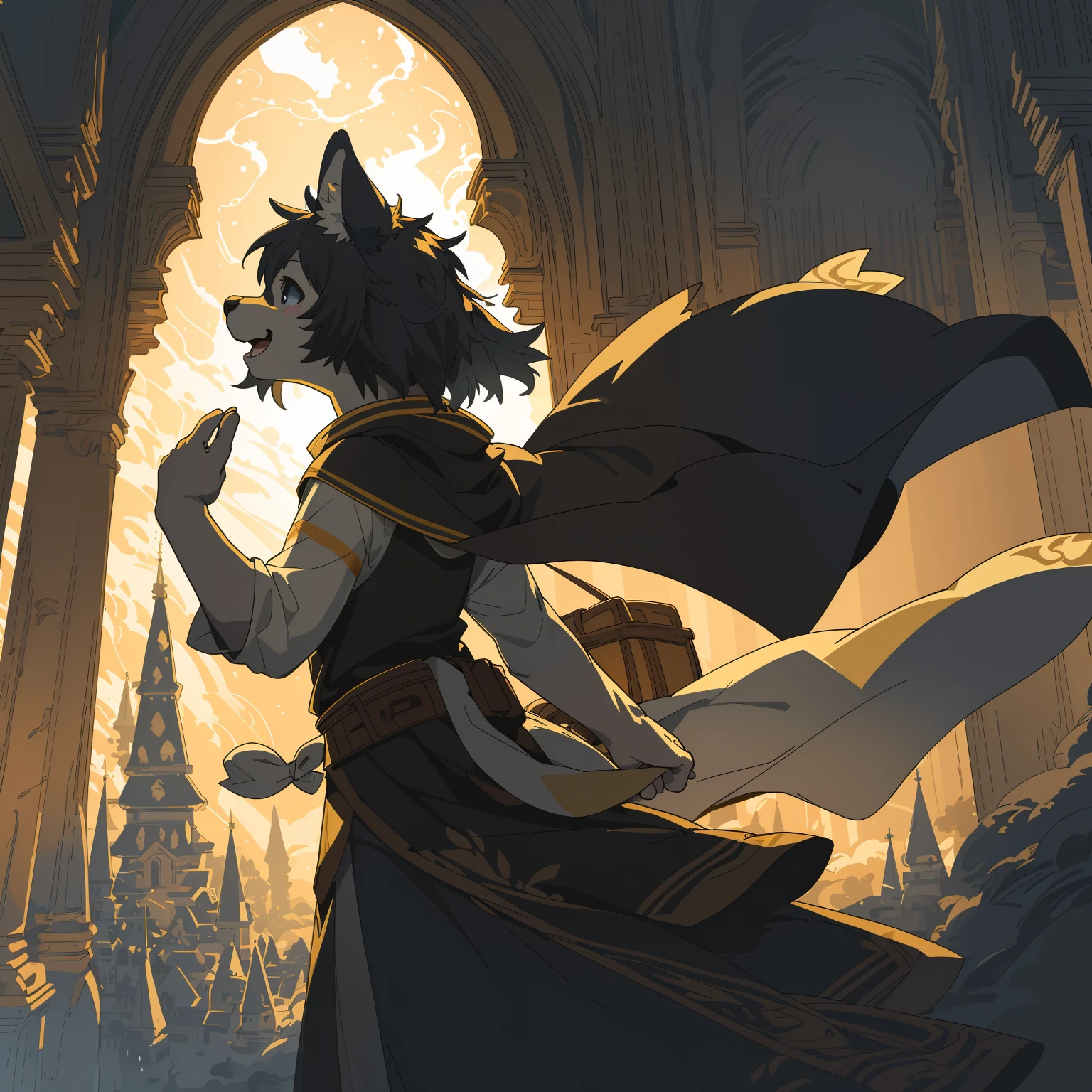 cover_page, highres, top quality, best quality, paid reward available, High-quality illustrations, unparalleled masterpiece, perfect artwork, absurdres, super high resolution, dark fantasy, detailed background, Beautiful World Heritage, 6+boys, 6+girls, Happy, joyful(Photos of solo travelers)(kemono, furry anthro)cinematic lighting, dynamic angle,