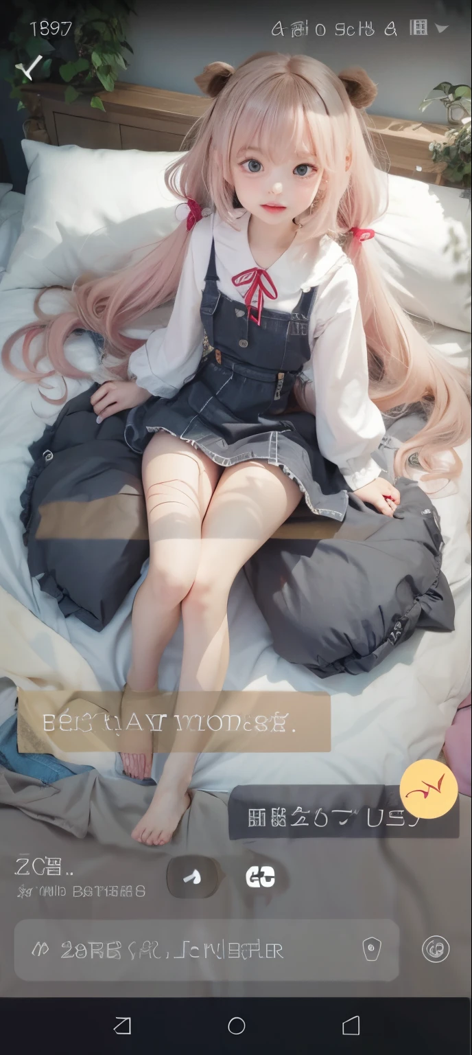 Lying in bed,opening legs